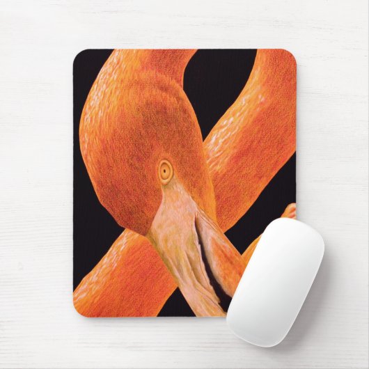 Flamingo Portrait Mousepad (Mit Mouse)