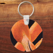 Flamingo Portrait Schlüsselanhänger (Vorderseite)