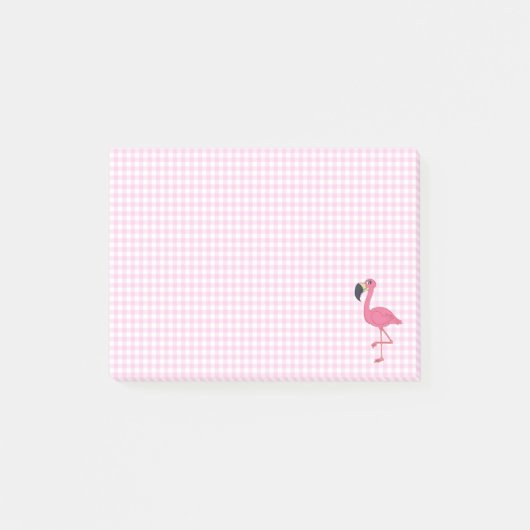 Flamingo Post-it®-Anmerkungen 4 x 3 Post-it Klebezettel (Vorderseite)