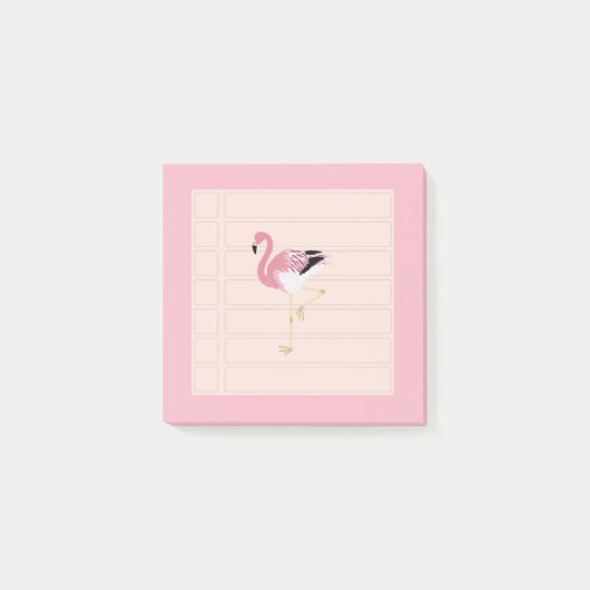 Flamingo Post-it Klebezettel (Vorderseite)
