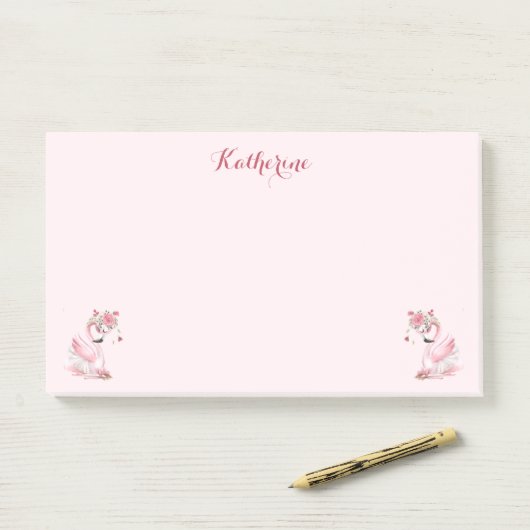 Flamingo Post-it-Notizen Post-it Klebezettel (Auf Schreibtisch)