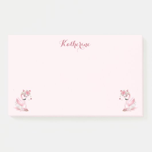 Flamingo Post-it-Notizen Post-it Klebezettel (Vorderseite)