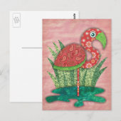 Flamingo Postcard Postkarte (Vorne/Hinten)