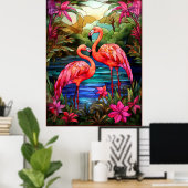Flamingo Poster (Heimbüro)