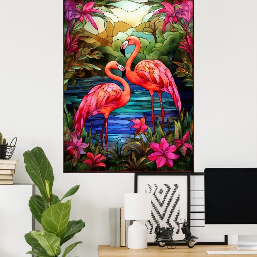 Flamingo Poster (Heimbüro)