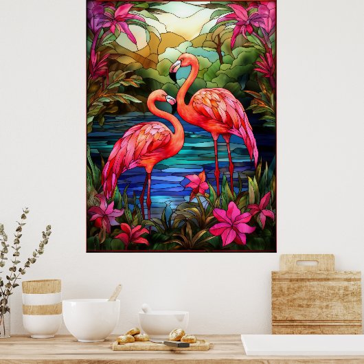Flamingo Poster (Küche)