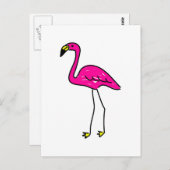 Flamingo Postkarte (Vorne/Hinten)