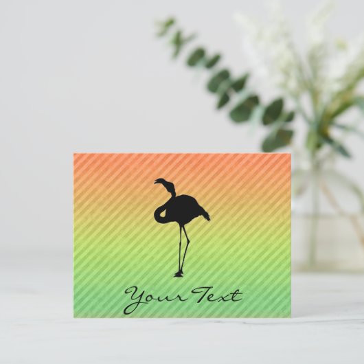 Flamingo Postkarte (Stehend Vorderseite)