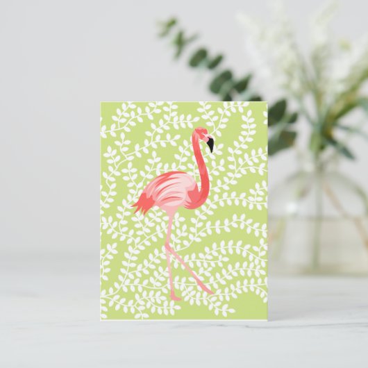 Flamingo Postkarte (Stehend Vorderseite)