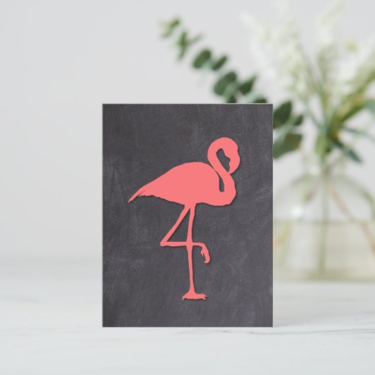 Flamingo Postkarte (Stehend Vorderseite)