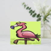 Flamingo Postkarte (Stehend Vorderseite)