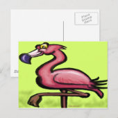 Flamingo Postkarte (Vorne/Hinten)