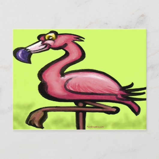 Flamingo Postkarte (Vorderseite)