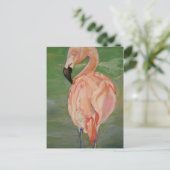 Flamingo Postkarte (Stehend Vorderseite)