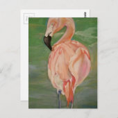 Flamingo Postkarte (Vorne/Hinten)