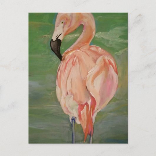 Flamingo Postkarte (Vorderseite)
