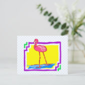 Flamingo Postkarte (Stehend Vorderseite)