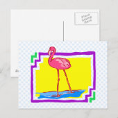 Flamingo Postkarte (Vorne/Hinten)