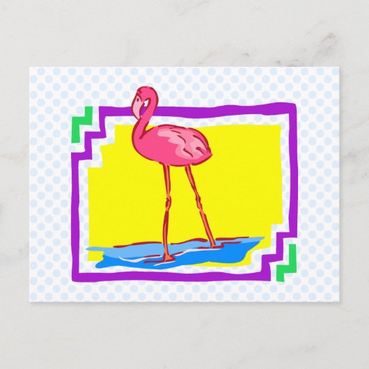 Flamingo Postkarte (Vorderseite)