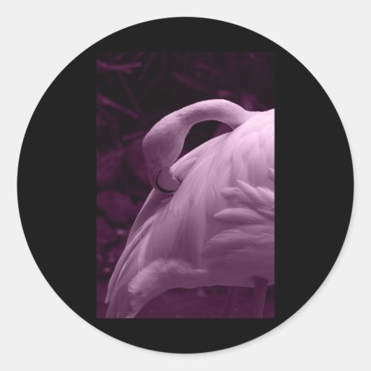 Flamingo Preen Feathers Tint Vertikaler Sticker (Vorderseite)
