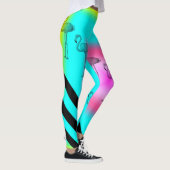 Flamingo Print Stripey Leggings (Rechts)