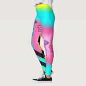 Flamingo Print Stripey Leggings (Links)