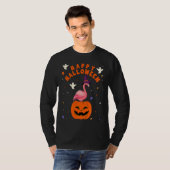 Flamingo Pumpkin Flamingo Pumpkin Scary Hallowee T-Shirt (Vorne ganz)