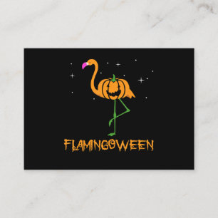Flamingo Pumpkin Halloween Flamingoween Bird Pink Begleitkarte