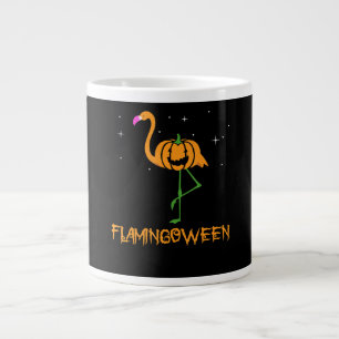 Flamingo Pumpkin Halloween Flamingoween Bird Pink Jumbo-Tasse