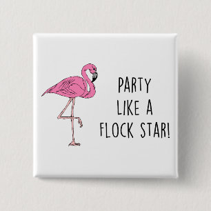 Flamingo Pun Funny Geschenk Button