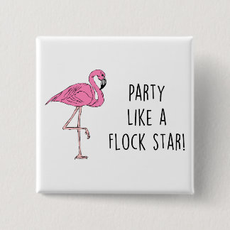 Flamingo Pun Funny Gift Button
