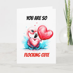 Flamingo Puns   Baby bird so flocken niedlich pun Feiertagskarte