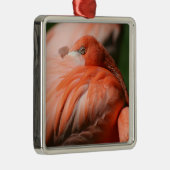 Flamingo-Quadrat Ornament Aus Metall (Rechts)