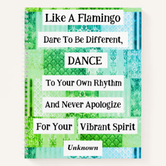 Flamingo Quote Spiral Notebook Notizblock