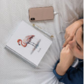 Flamingo Radiation: Tropische Wasserfarbe Notizblock