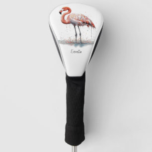 Flamingo Radiation: Wasserfarben Kunst, Brauch Golf Headcover