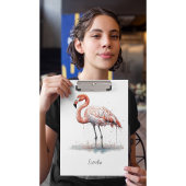 Flamingo Radiation: Wasserfarben Kunst, Brauch Klemmbrett