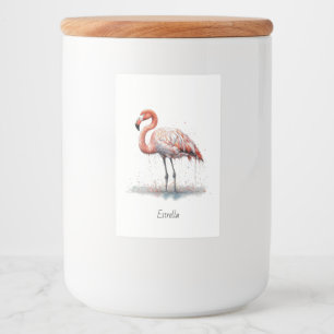 Flamingo Radiation: Wasserfarben Kunst, Brauch Lebensmitteletikett