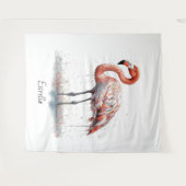 Flamingo Radiation: Wasserfarben Kunst, Brauch Wandteppich (Vorderseite (Horizontal))