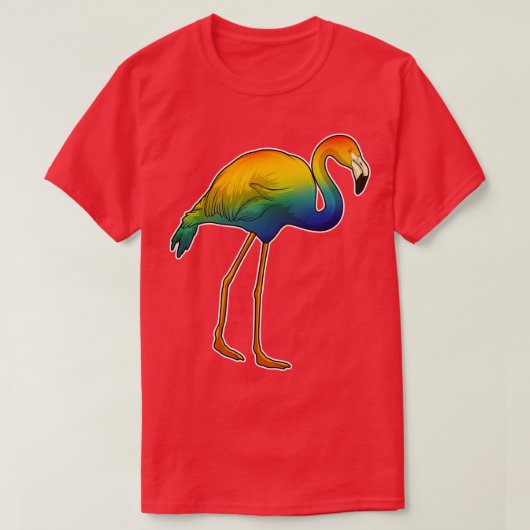 Flamingo Rainbow T-Shirt (Design vorne)