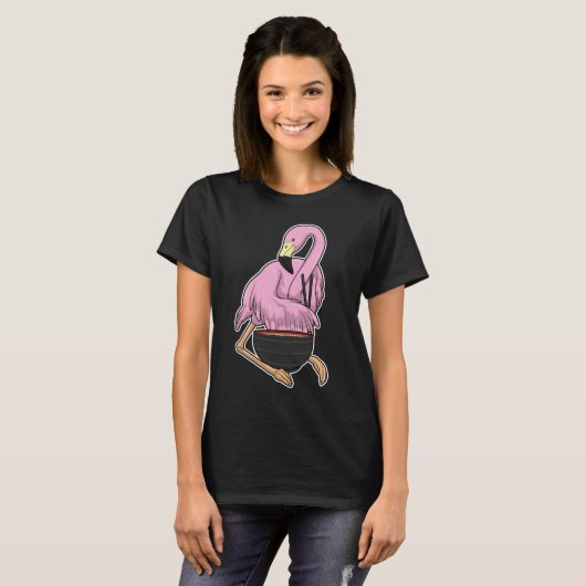 Flamingo Ramen Bowl T-Shirt (Vorne ganz)