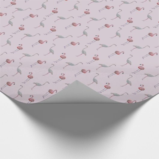 Flamingo-Raserei-Packpapier (staubiges Rosa) Geschenkpapier (Ecke)