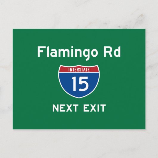 Flamingo Rd Postkarte (Vorderseite)