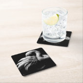 Flamingo Rechteckiger Pappuntersetzer (Vor Ort)