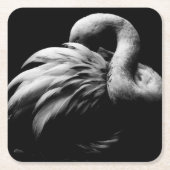Flamingo Rechteckiger Pappuntersetzer (Vorderseite)