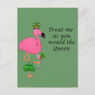 Flamingo Recipe Card Postkarte
