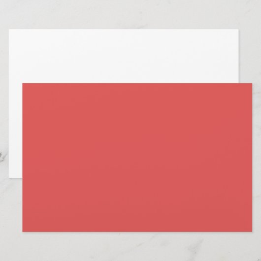 Flamingo Red Briefpapier (Vorne/Hinten)