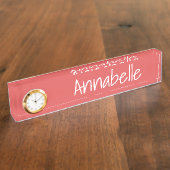 Flamingo Red Namensplakette (Seite)