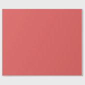 Flamingo Red Schlicht Solid Color Wrapping Paper Geschenkpapier (Flach)