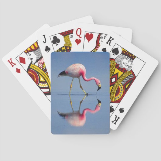 Flamingo-Reflexion Spielkarten (Rückseite)